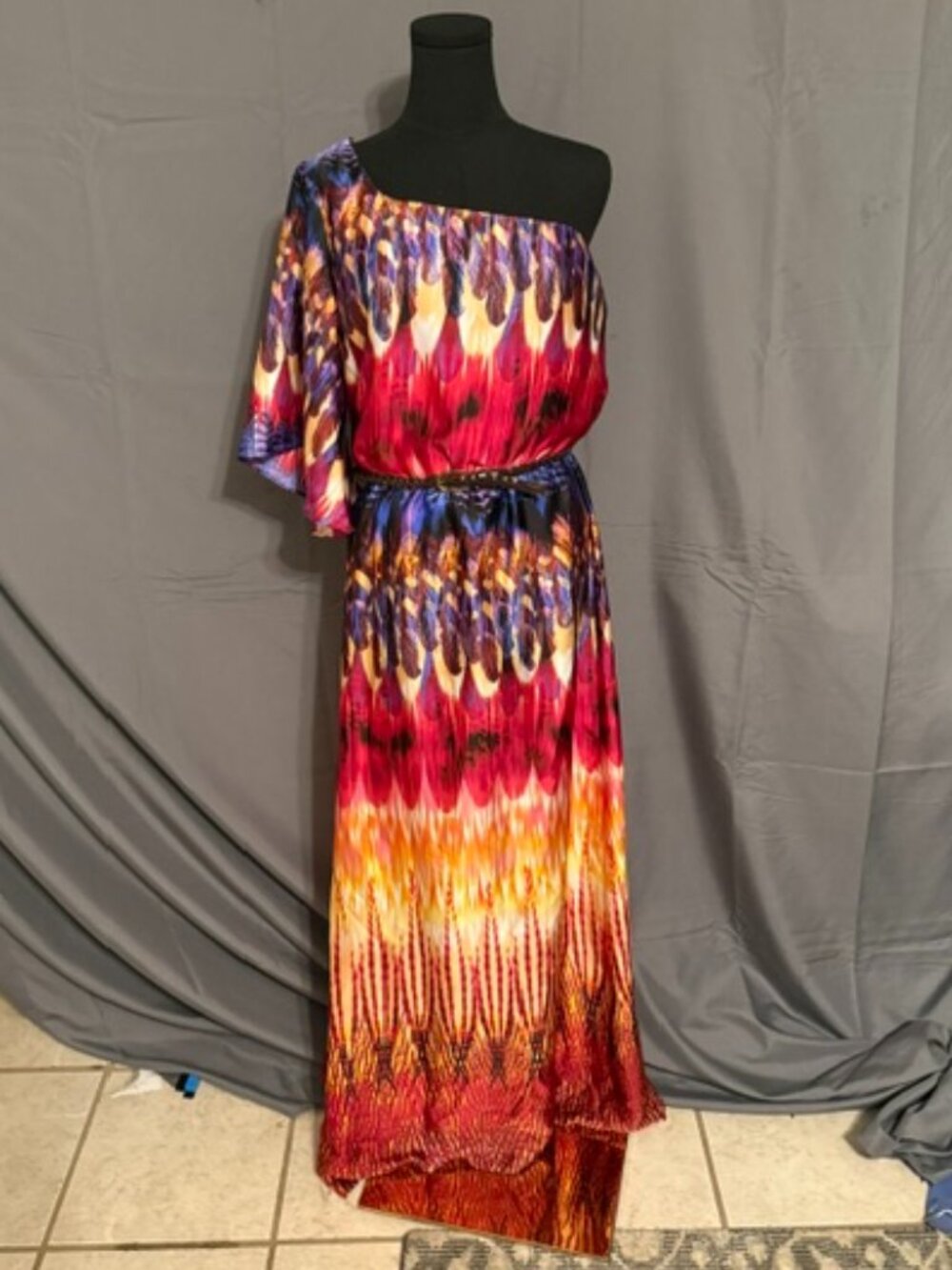BISOU BISOU One-Shoulder Dress Size 8